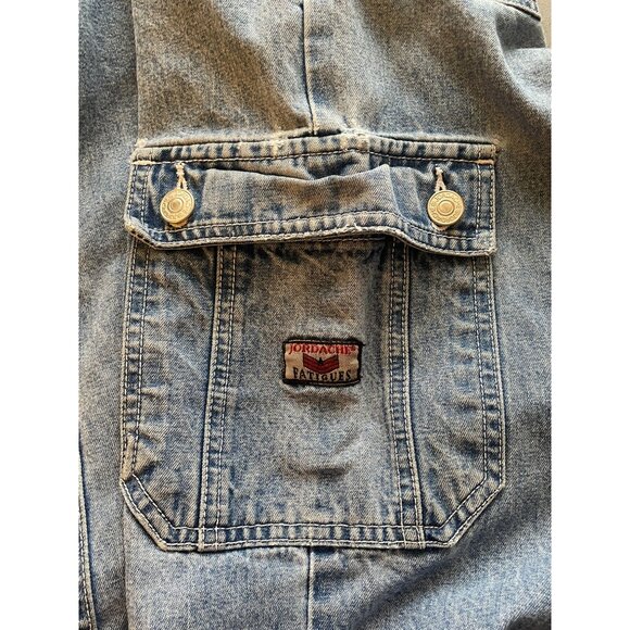 80's Jordache Stonewash Denim Blue Jeans Size 24x25 Straight Leg Cargo - Picture 12 of 14